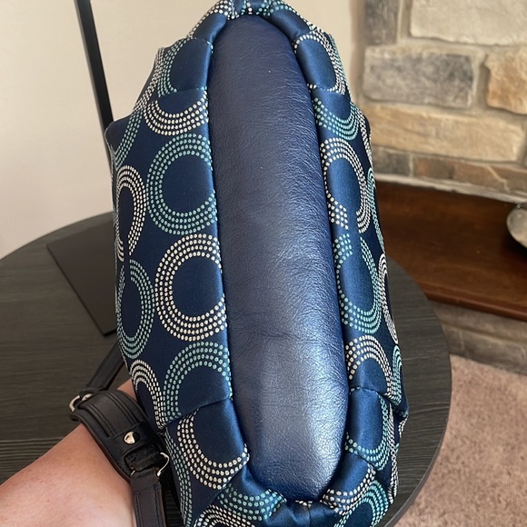 Coach Ashley Dotted OP ART North South Satchel Shoulder Bag - Picture 10 of 14